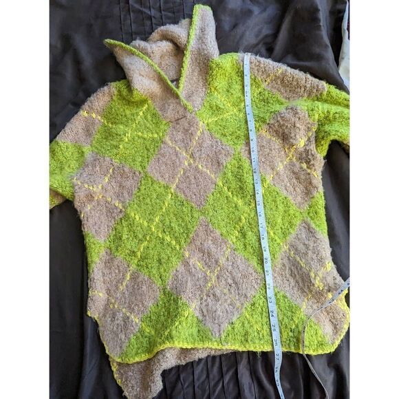 FREE people sunshine to follow argyle sweater sz s euc - Picture 4 of 4